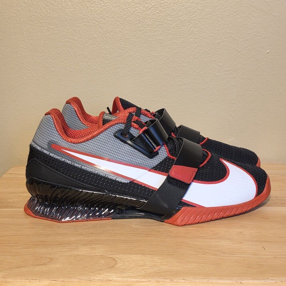 Nike Romaleos 4 Weightlifting Shoes Black Red CD3463-003 Men's Size 11